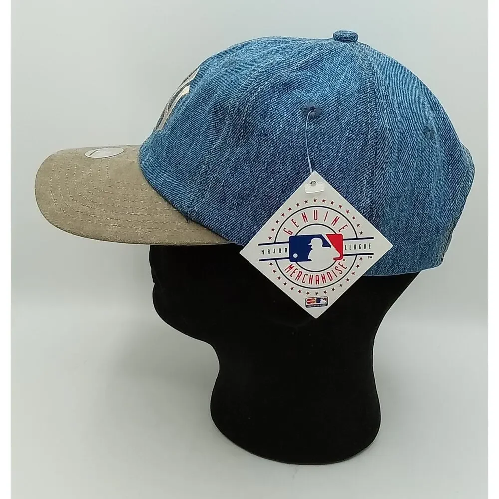 Vintage 90's New York Yankees Logo 7 Denim Cap Strapback